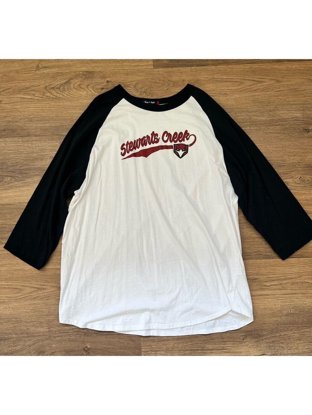 Sport-Tek Stewarts Creek High School Baseball Raglan Shirt 3XL Black White
